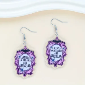 Casual Novelty Slogan Acrylic Drop Earrings